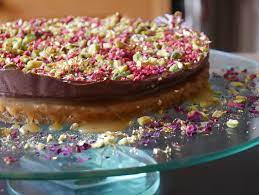 Like a cream pie, except the woman is not on any birth control, so the cream pie turns into a birthday cake, ie: A Pretty Pink And Green Chocolate And Caramel Dead Cinch No Bake Cake For Kate Tried Supplied