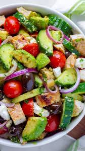 Refreshing Summer Recipes Perfect For A Pool Party Avocado Salad Recipes Grilled Chicken Salad Recipe Greek Chicken Salad