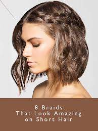 Take this quiz, and we'll tell you your ideal wedding hairstyle. 15 Braids That Look Amazing On Short Hair Short Wedding Hair Braids For Short Hair Short Hair Styles