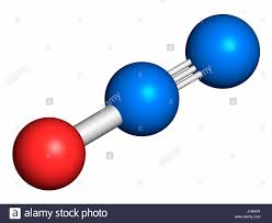 Il protossido di azoto (NOS, gas esilarante, N2O) molecola ...
