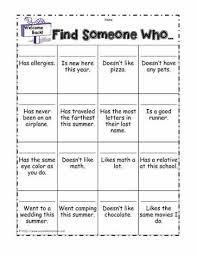 Give one copy of the worksheet to each student. Back To School Find Someone Who Back To School Worksheets School Worksheets Elementary Music Curriculum