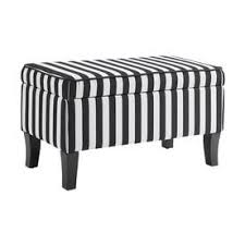 Black And White Striped Storage Ottoman Linon Home Decor Stephanie Storage Ottoman 368409bwh01u Linon Home Decor Upholstered Storage Bench