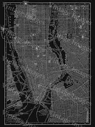 New York City Manhattan Street Map 1910 Historic Black And White Street Map Architectural Blueprint Style Wall Map Fine Art Print Poster Vintage Art Prints Map Of New York New York