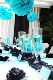 Lolligags Something Blue Sweet 16 Centerpieces Paris Theme Party Aqua Wedding