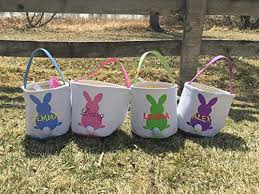 Durable and adorable, these baskets come in blue, pink and green and can be personalized with your little one's name or initial. Personalized Easter Baskets Let S Personalize That In 2021 Personalized Easter Basket Personalized Easter Basket Diy Personalized Easter Bucket