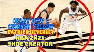 Bam adebayo cyberface and body model v2.1 by igo i. Nba Shoe Creator Adidas Crazy Byw 2 Crimson Yellow Patrick Beverley Anthony Edwards Nba 2k21 Youtube