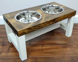 Medium Rustic Farmhouse Dog Bowl Stand Etsy Dog Bowl Stand Dog Bowls Dog Feeder