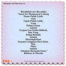 3) malu kepada diri sendiri. Hadith In Malay Hadith Iman Person