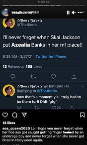 Rhymes With Snitch | Celebrity and Entertainment News | : Azealia Banks  Mocks Skai Jackson Revenge Porn Scandal