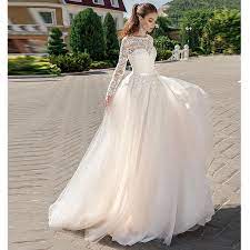 ✅ browse our daily deals for even more savings! 2019 Long Sleeve Bridal Dress Illusion Bateau Lace Sweetheart Neckline Romantic A Line Wedding Dress Backless Sweep Train Wedding Dresses Aliexpress