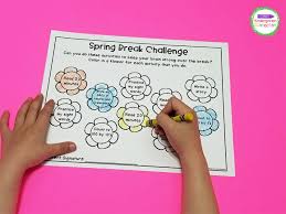 Kids don't always enjoy learning things theoretically as it is but in fact they prefer doing practical. Free Editable Spring Break Homework Printable For Pre K Kindergarten