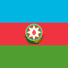A green flag with the flag of the navy in the canton. Prasident Der Republik Aserbaidschan Wikipedia