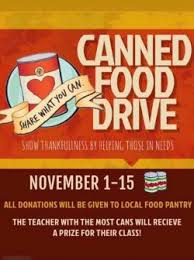 For example, the human resources department seems to be leading the way. Canned Food Drive Runs Through Nov 15 San Benito High School