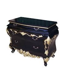 Elle permet une multitude de déclinaisons grâce à sa finition. Commode Galbee Style Baroque Louis Xv En Acajou Noir Castillon