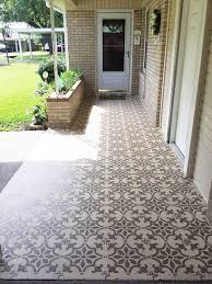 Create A Home Filled With Personal Style Using Stencils Stencil Stories Painted Patio Paint Concrete Patio Patio Tiles