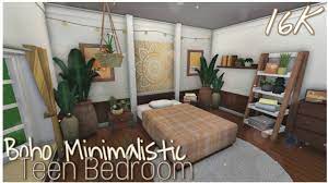 Aesthetic teen bedroom speedbuild | welcome to bloxburg. Aesthetic Neutral Boho Teen Room Welcome To Bloxburg Youtube