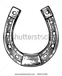Luck Horseshoe Vector Vintage Engraved Illustration Isolated On White Background Engraving Illustration Horseshoe Viking Tattoos