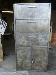 Ancien Meuble En Fer Metallique Industriel Rangement Papier Bureau Informatique Eur 720 00 Picclick Fr