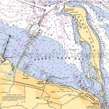 New Jersey Sandy Hook Nautical Chart Decor