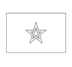 The moroccan flag consists of a red leaf where a green pentagram or seal of solomon is placed. Morocco Coloring Page Coloringcrew Com