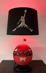 Chicago Bulls Lamp Michael Jordan Mj Basketball Lamp Nba Sports Light Ebay Basketball Room Decor Basketball Room Basketball Bedroom