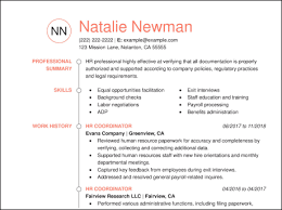 amazing human resources resume examples