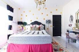 A preppy color palette + a truly epic loft bed = our inner teen's dream room. Guest Bedroom Decor Room Reveal Monica Wants It