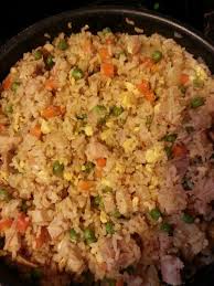 Chicken, beetroot and rice salad. Home Made Pork Fried Rice Leftover Pork Loin 1 Onion 1 2 Bag Of Frozen Peas And Carrots 2 Cups Rice 2 Scrambled Leftover Pork Pork Recipes Leftovers Recipes