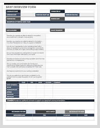 Every interviewer is different and their exact questions may vary. Free Interview Templates And Scorecards Smartsheet