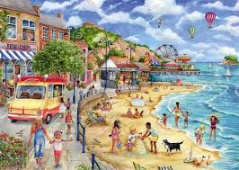 Browse hundreds of stunning jigsaw puzzles featuring street scenes from all over the world! Seaside Promenade Debbie Cook 1000pc Jigsaw Puzzle From Jigsaw Puzzles Direct Order Today And Get Free Delivery