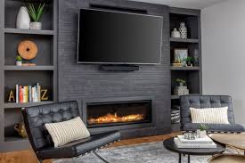 Wall unit with built in fireplace. Kitchen Renovation Projects Peterborough County