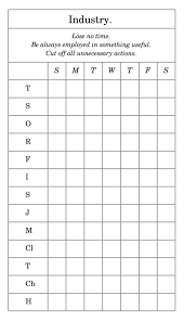 franklin virtue chart d i y planner