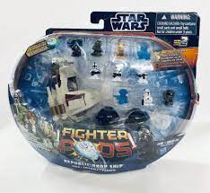 January 2012) these fighter pod packs include 16 figures (four of which new launchers available this spring include the republic gunship and hailfire droid sets. Star Wars Fighter Pods Republic Drop Ship Pack Series 2 Ebay War Fighter Star Wars