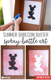 Spray Bottle Silhouette Art For Kids My Sister S Suitcase Kids Art Projects Art For Kids Disney Crafts