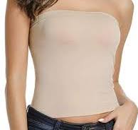 LELINTA Seamless Tube Tops Crop Top Strapless Camisole for Women Medium  Length Bandeau Bra Top