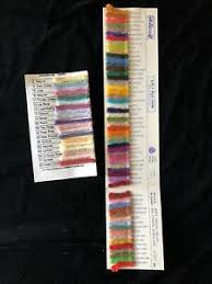 Details About Vintage Shillcraft Latch Hook Yarn Color Code Key Sample Reference Card