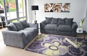 New Dylan Fabric Jumbo Cord Grey Sofa In Corners And 3 2 1 Swivel Chair Seaters Living Room Sofa Set Grey Sofa Living Room Gray Sofa