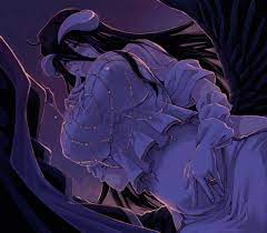 1boy ahoge ainz ooal gown albedo (overlord) black feathers black  hair black wings blush breasts cum cum on body cum on breasts cum on upper  body cum string demon