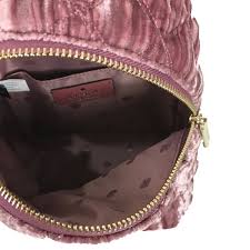Kate Spade Natalie Crushed Velvet Convertible Mini Backpack Pomegranate Pink