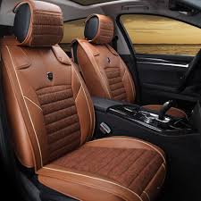 Free Shipping 100 Leather Fiberflax Four Colors Black Brown Beige Coffee 5 Seats Car General 944 On Aliex Leather Car Seats Leather Car Seat Covers Car Seats