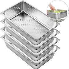 Perforated Steam Table Pan Hotel Full Size 6 Deep Stainless Steel Pans 4 Pack Ebay