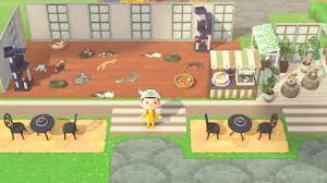 So I Created A Cat Cafe Attached To A Plant Shop Animalcrossing In 2020 Animal Crossing Cats Cat Cafe Animal Crossing