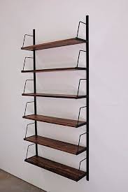 Custom Wall Mounted Bookshelf Etsy Wall Mounted Bookshelves Custom Wall Steel Bookshelf