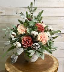 Winter Florals Centerpiece Modern Floral Arrangement Winter Greenery Cent Winter Flower Arrangements Christmas Floral Arrangements Modern Floral Arrangements