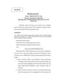 Seorang suami (sebut saja a) meninggal dunia dan meninggalkan seorang istri (sebut saja b) beserta empat orang anak (semuanya masih di bawah 15 tahun). P E N E T A P A N Docx