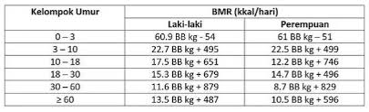 Kalori kalkulator rumus harris b. Cara Menghitung Bmi Dan Bmr Pria Wanita Anak Dewasa