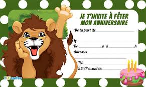 Animaux Cartes Et Invitations Gratuites 123 Cartes Cartes Invitation Anniversaire Enfant Anniversaire Lion Invitation Anniversaire Enfant