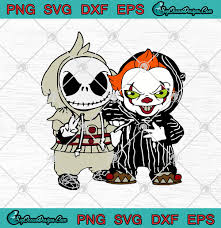 Download Baby Jack Skellington And Pennywise Funny Halloween Svg Png Eps Dxf Cricut File Silhouette Art Designs Digital Download
