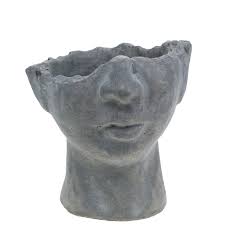 Pflanzkopf Buste Aus Beton Zum Pflanzen Grau H13cm 2st In 2020 Pflanzen Kunstpflanzen Buchsbaumkugel