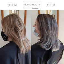 Then slather on some styling gel after blow drying to emphasize medium length hair with bottom layers is a classic and timeless hairstyle to frame and complement almost every face shape. Hiline Beauty Salt Pepper Balayage Done By Facebook